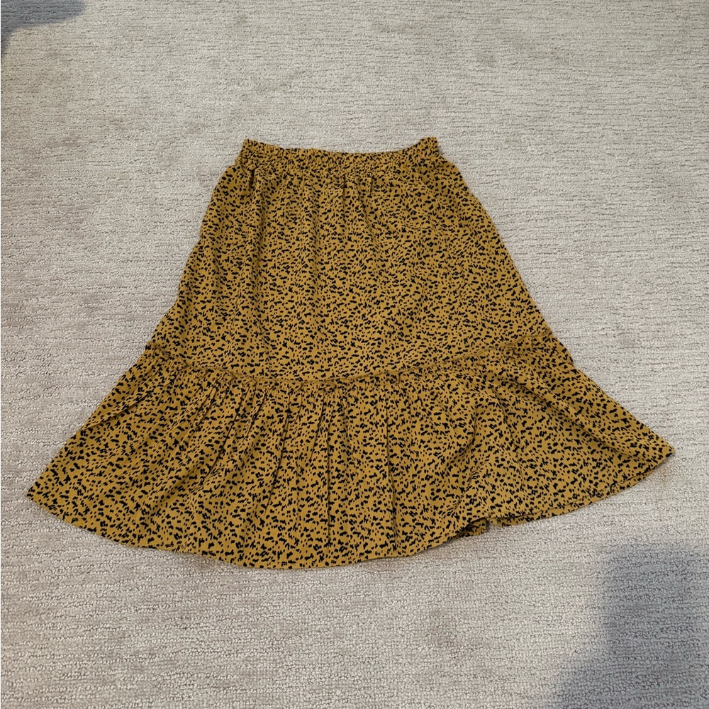 Hayden Girls Leopard Print Skirt - Brown